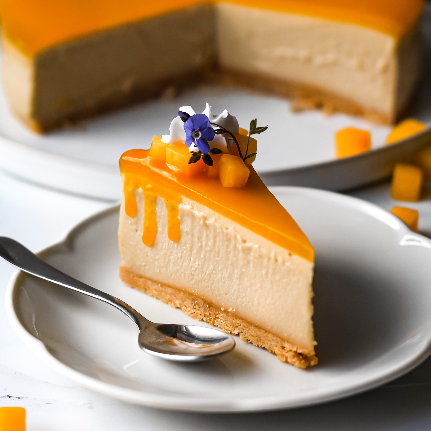 Vegan Mango Cheesecake (No-bake)